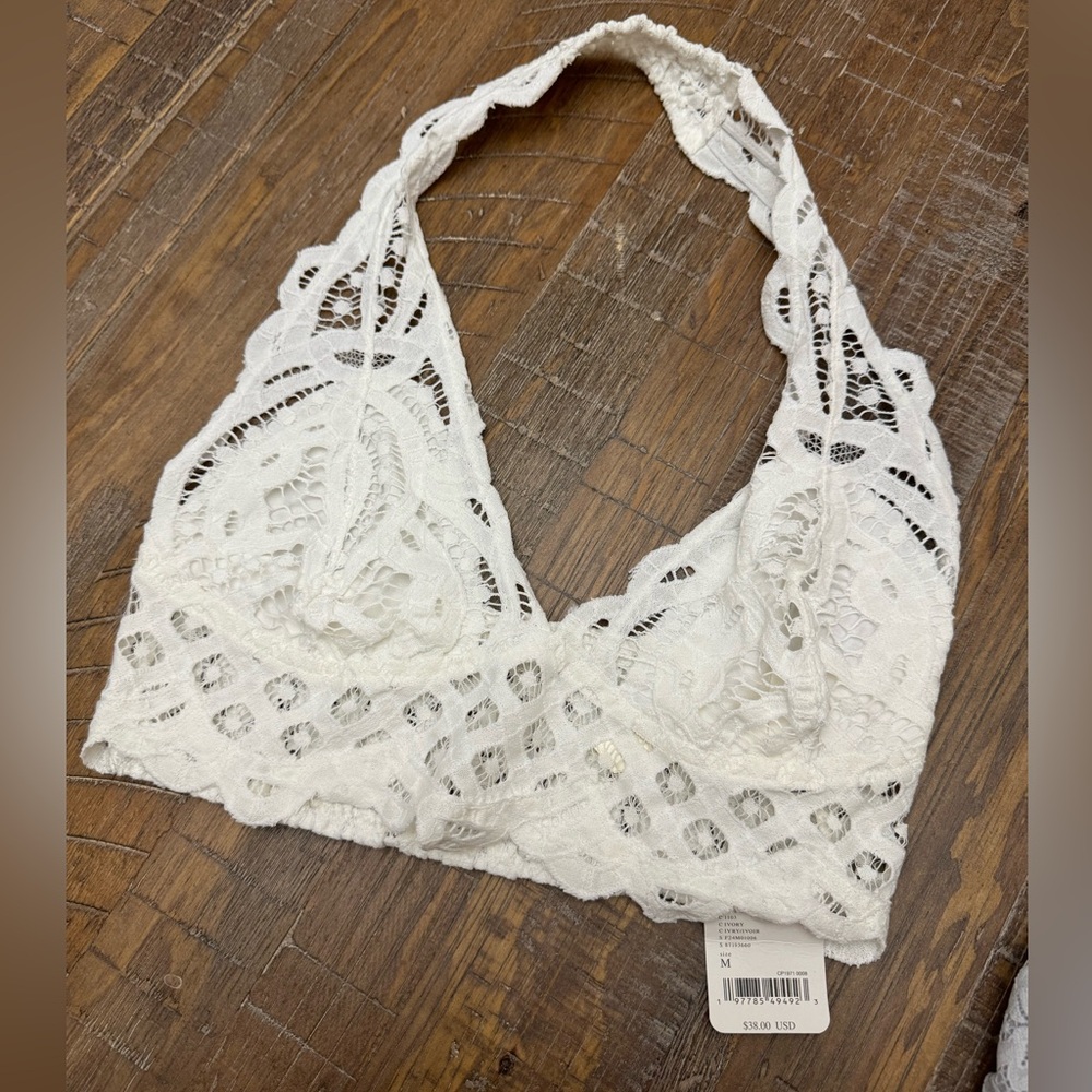 Free people Adella bra ivory NWT size medium
